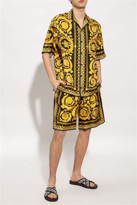 men's matching shirt and shorts set versace|versace shorts men's sale.